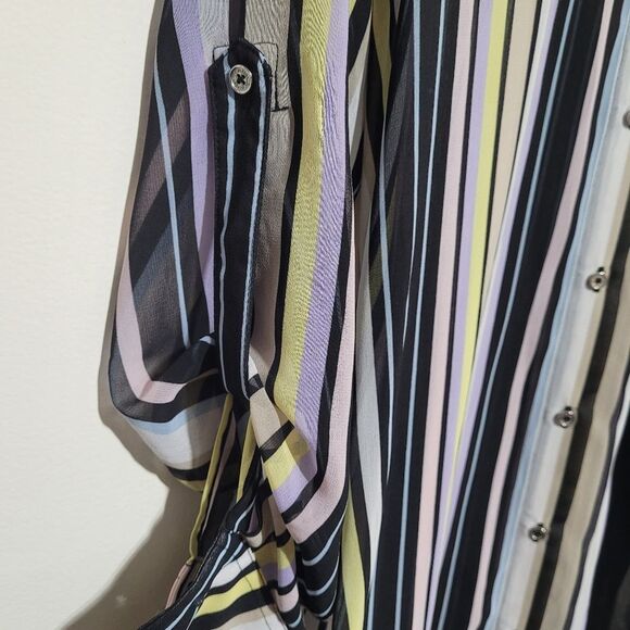 Calvin Klein Sheer Tunic With Belt - Picture 8 of 10
